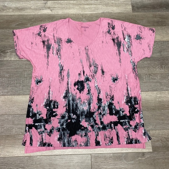 Roaman's Tops - ROAMAN'S Scoop Neck Shirt - Plus Size - 22/24